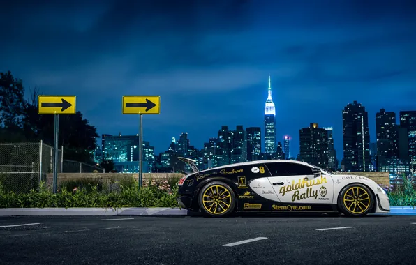 Картинка Bugatti, Veyron, New York, NYC, Side, Supersport, Nigth, Pur Blanc