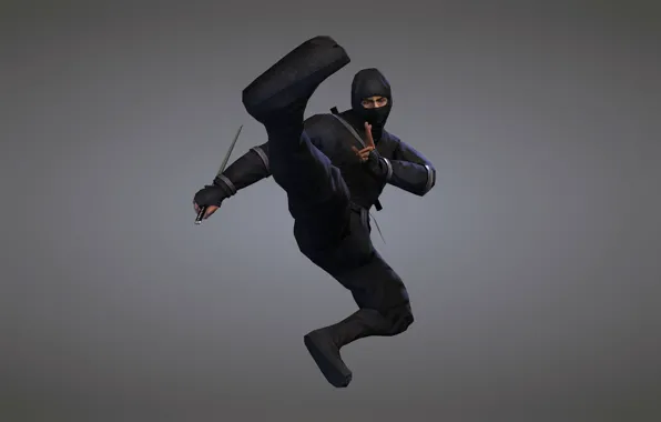Картинка оружие, меч, ниндзя, клинок, ninja, черный костюм