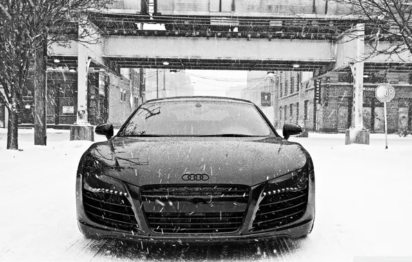 Картинка Audi, Снег, Audi R8