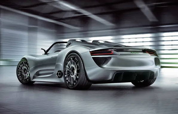 Картинка Concept, Porsche, концепт, автомобиль, Spyder, 918, красивый, задок