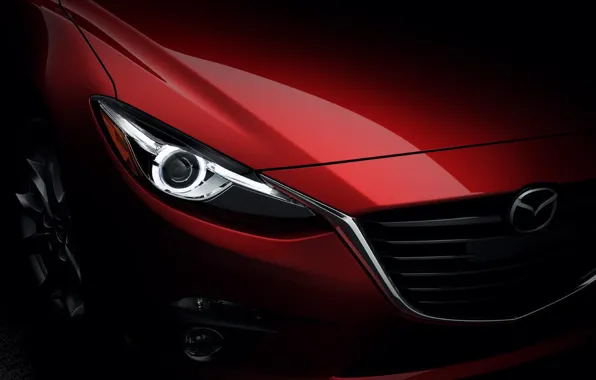 Картинка фара, седан, красная, Mazda 3, мазда, Sedan