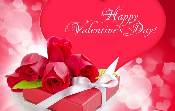 Картинка фото, Цветы, Сердце, Розы, День святого Валентина, Праздники, Подарки