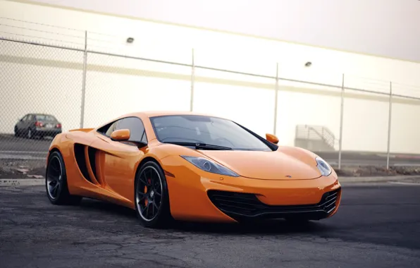 Картинка McLaren, Машина, Оранжевый, Макларен, Orange, Car, Автомобиль, Beautiful, Wallpapers, Красивая, Supercar, mp4-12c, Обоя, мп4-12ц