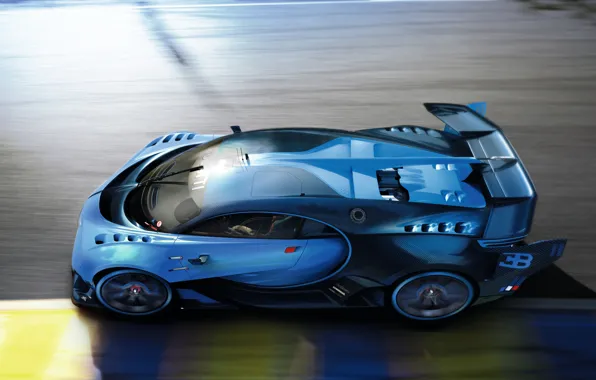 Картинка Bugatti, Vision, race, Gran Turismo, hypercar