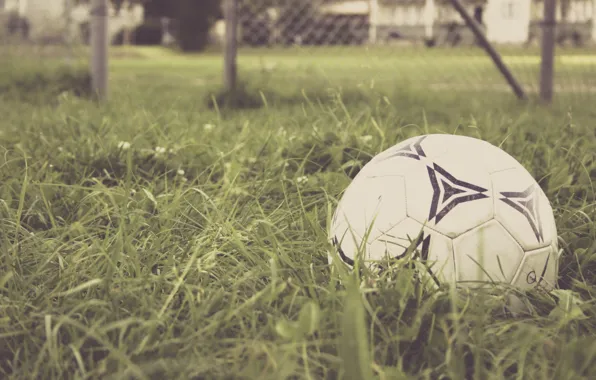 Картинка трава, футбол, игра, мяч