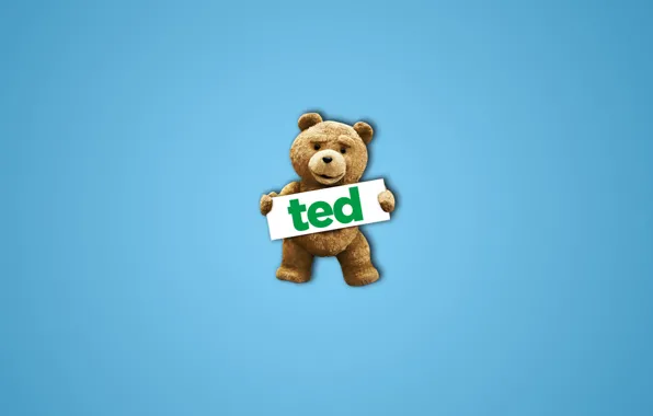 Картинка фильм, надпись, медведь, TED