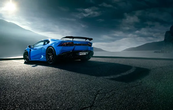 Картинка Lamborghini, синяя, ламборгини, Novitec Torado, Huracan, хуракан