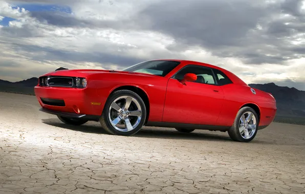Картинка красный, Dodge, Challenger, автомобиль