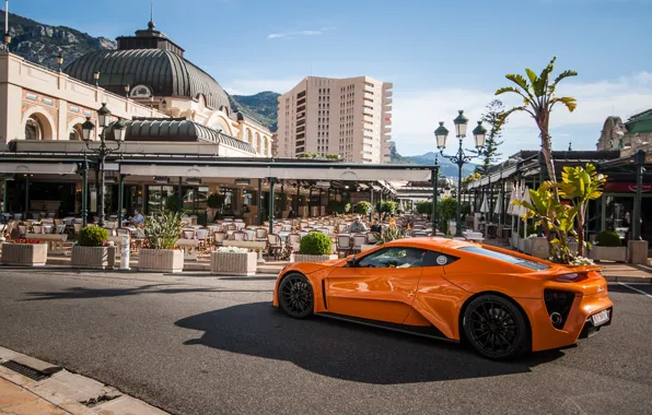 Картинка оранжевый, ST1, Zenvo, Monaco, orange, гиперкар, Monte Carlo, hypercar