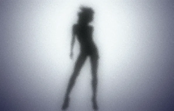 Картинка black, Glass, shadows, female, silhouette