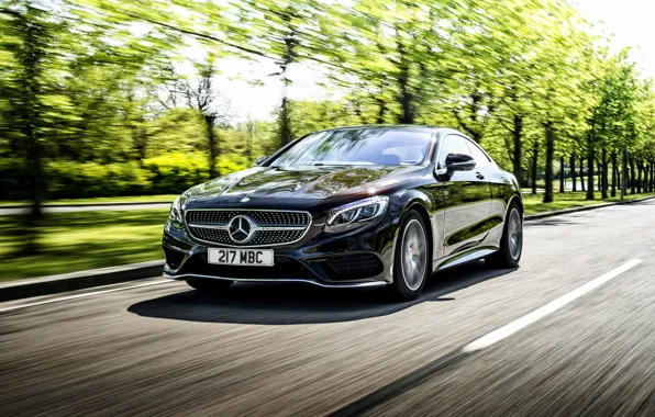 Картинка Mercedes-Benz, мерседес, AMG, Coupe, UK-spec, 2014, S 500, C217