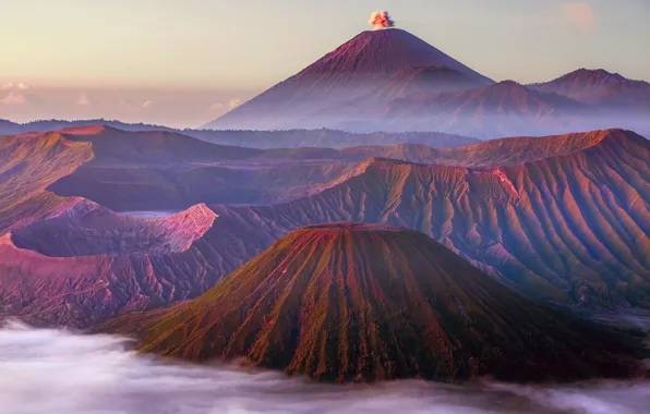 Картинка Индонезия, вулканы, Бромо, Тенгер
