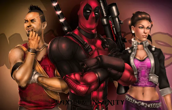Картинка THQ, Deadpool, fan art, Shaundi, Saints Row: The Third, Far Cry 3, Ubisoft Montreal, Wade …