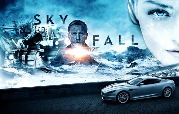 Картинка постер, Daniel Craig, James Bond, Дэниэл Крэйг, Skyfall, Координаты Скайфолл