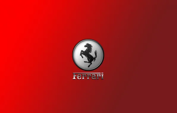 Картинка фон, значок, красная, Ferrari. эмблема