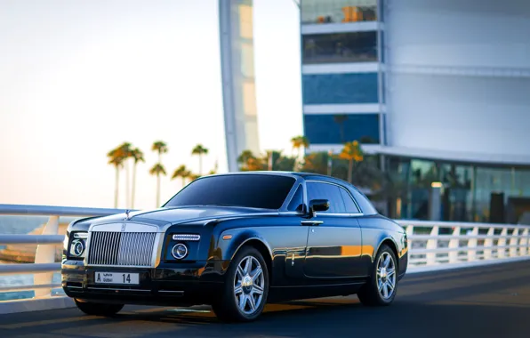Картинка машина, авто, Дубай, Dubai, роскошь, Burj Al Arab, люкс, Rolls Royce Phantom