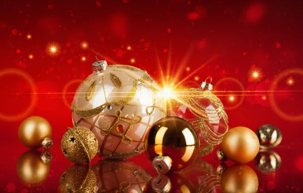 Картинка украшения, шары, блеск, Рождество, Новый год, золотые, New Year, decoration, 2016