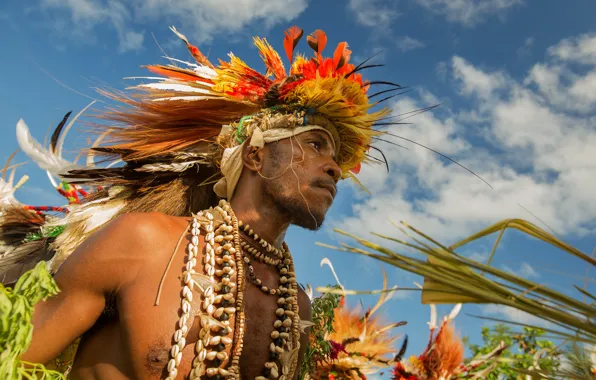 Картинка украшения, танец, мужчина, абориген, Papua New Guinea, Escape to nature, папуас, traditional dance