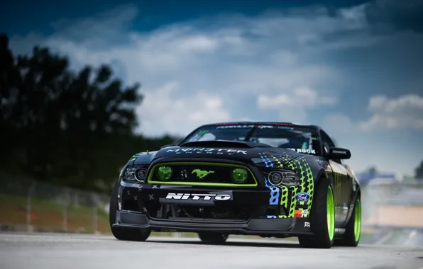 Картинка Mustang, Ford, Monster Energy, RTR-X, Formula Drift, Vaughn Gittin Jr