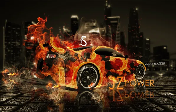 Картинка Toyota, Supra, el Tony Cars, Fire Car