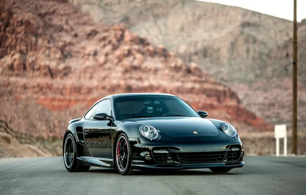 Картинка 911, Porsche, black, frontside