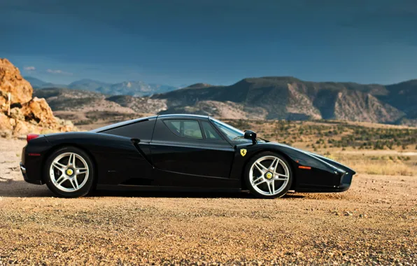 Картинка supercar, black, Ferrari Enzo, автообои, феррари енцо