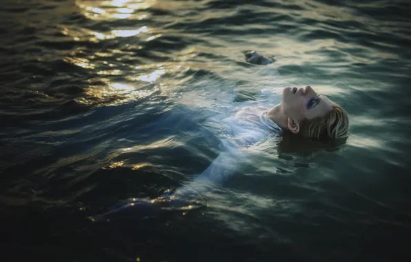 Картинка девушка, макияж, в воде, TJ Drysdale, Dead In The Water