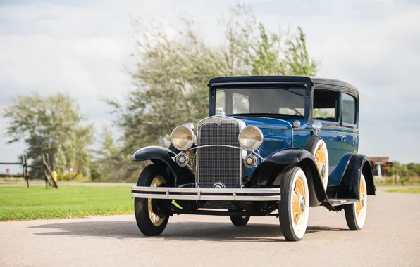 Картинка Синий, Chevrolet, Ретро, Автомобиль, 1931, Coach, Металлик, Independence, (AE-9)