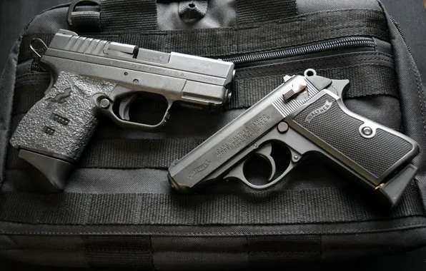 Картинка оружие, пистолеты, 9mm, Walther PPKS 22, Springfield XDs
