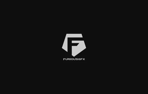 Картинка чёрный, минимализм, логотип, FuriousGFX
