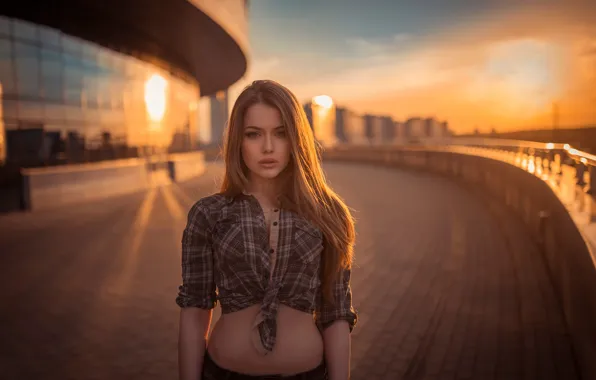 Картинка взгляд, закат, город, клетка, рубашка, Sunset from Minsk, Dmitrij Butvilovskij