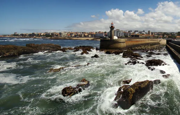 Картинка маяк, Португалия, Portugal, Порто, Porto