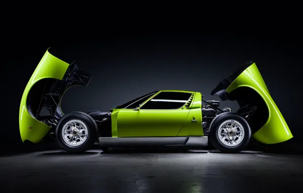 Картинка Lamborghini, Green, Miura, Lamborghini Miura, by JeremyCliff Photography