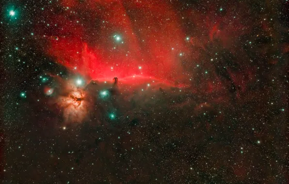 Картинка космос, Конская Голова, NGC 2024, Туманность Факел