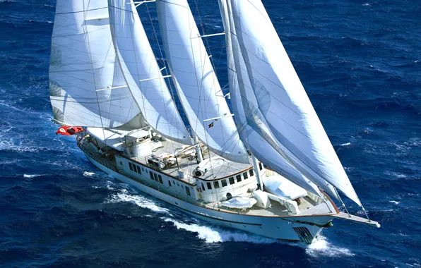 Картинка корабль, парусник, Antigua, MONTIGNE, International sailing