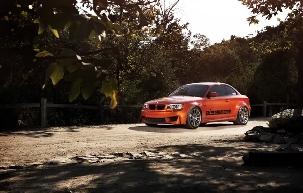 Картинка оранжевый, бмв, BMW, orange, 1 серия, E82