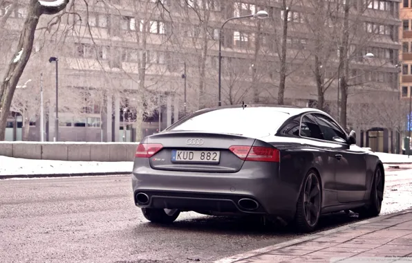 Картинка зима, серый, Audi, RS5