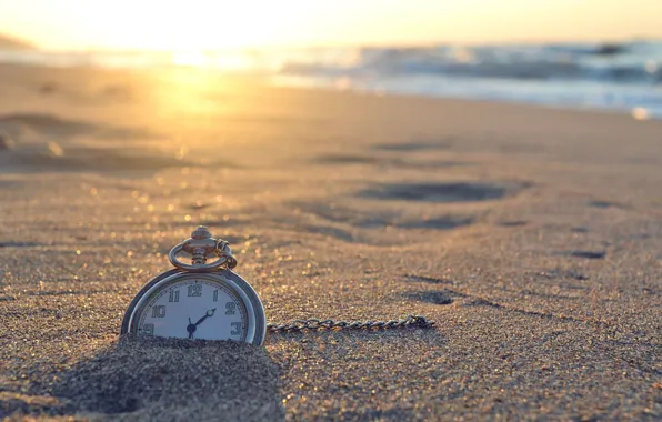 Картинка песок, море, пляж, солнце, природа, время, река, фон, обои, часы, wallpaper, широкоформатные, background, полноэкранные, HD …