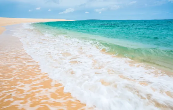 Картинка песок, море, пляж, небо