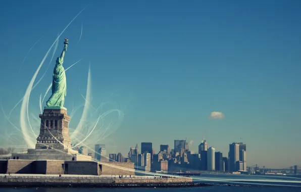 Картинка Свобода, Статуя Свободы, New York, озаряющая мир, Statue of Liberty, Liberty Enlightening the World