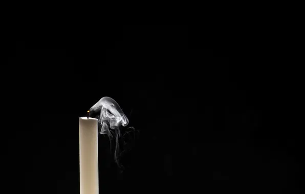 Картинка фон, дым, свеча