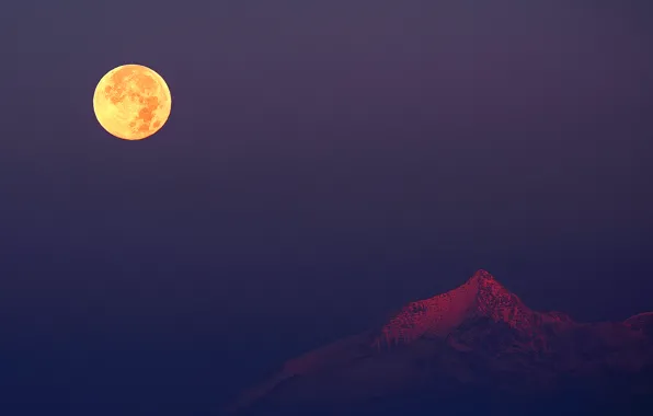Картинка Луна, Альпы, Италия, Rochemelon