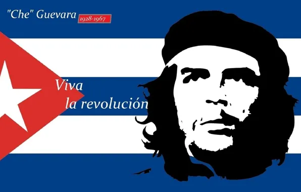 Картинка Лицо, Флаг, Куба, Че Гевара.