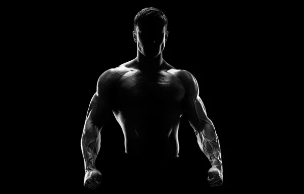 Картинка man, silhouette, fitness