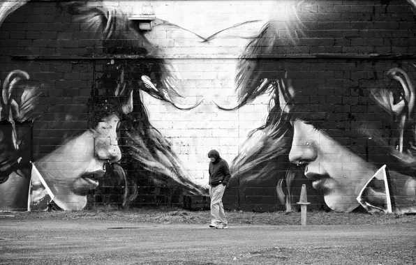 Картинка wall, graffiti, man