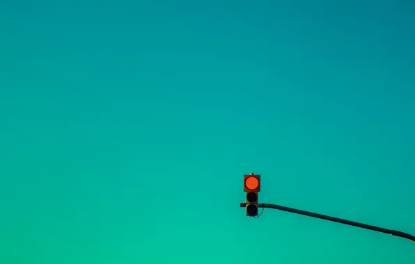 Картинка sky, red light, traffic light