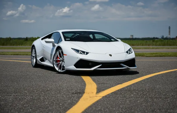 Картинка Lamborghini, white, Huracan, LP610