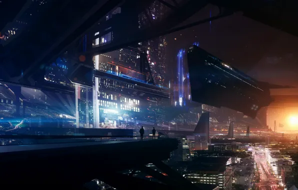 Картинка Shuttle, Sci-Fi, Cyberpunk