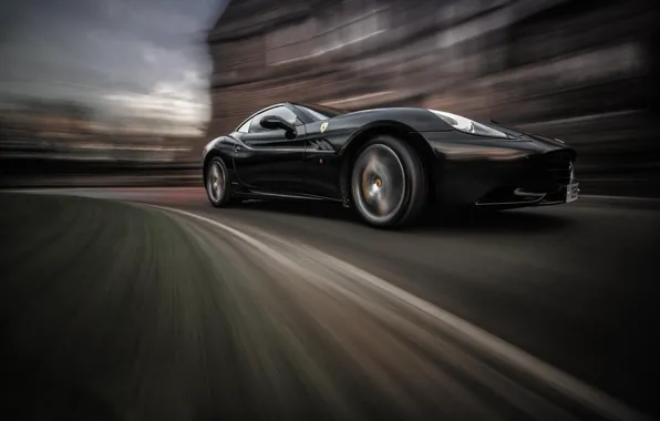 Картинка движение, скорость, Ferrari California