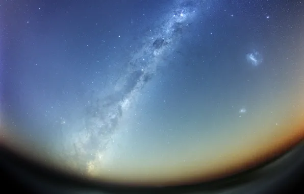Картинка звезды, Млечный путь, галактика, панорама, Магеллановы Облака
